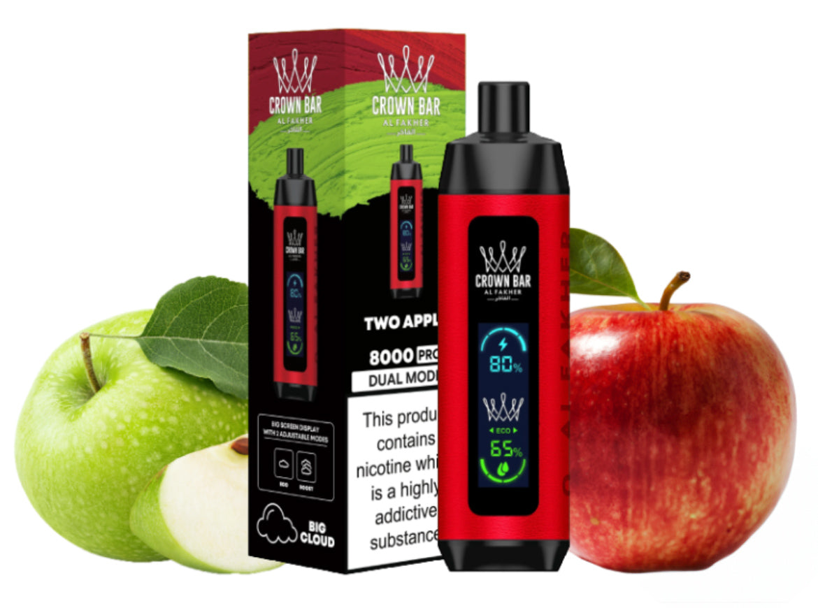 Two Apple - Al Fakher Crown Bar Vape 8000 Pro Dual