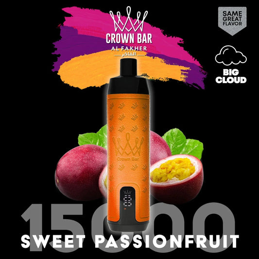 Eine Al Fakher Crown Bar Vape / E-Shisha mit dem Geschmack Strawberry Punch und 15000 Zügen