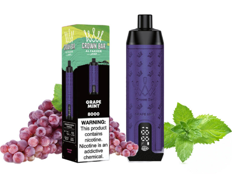 Grape Mint - Al Fakher Crown Bar Vape 8000